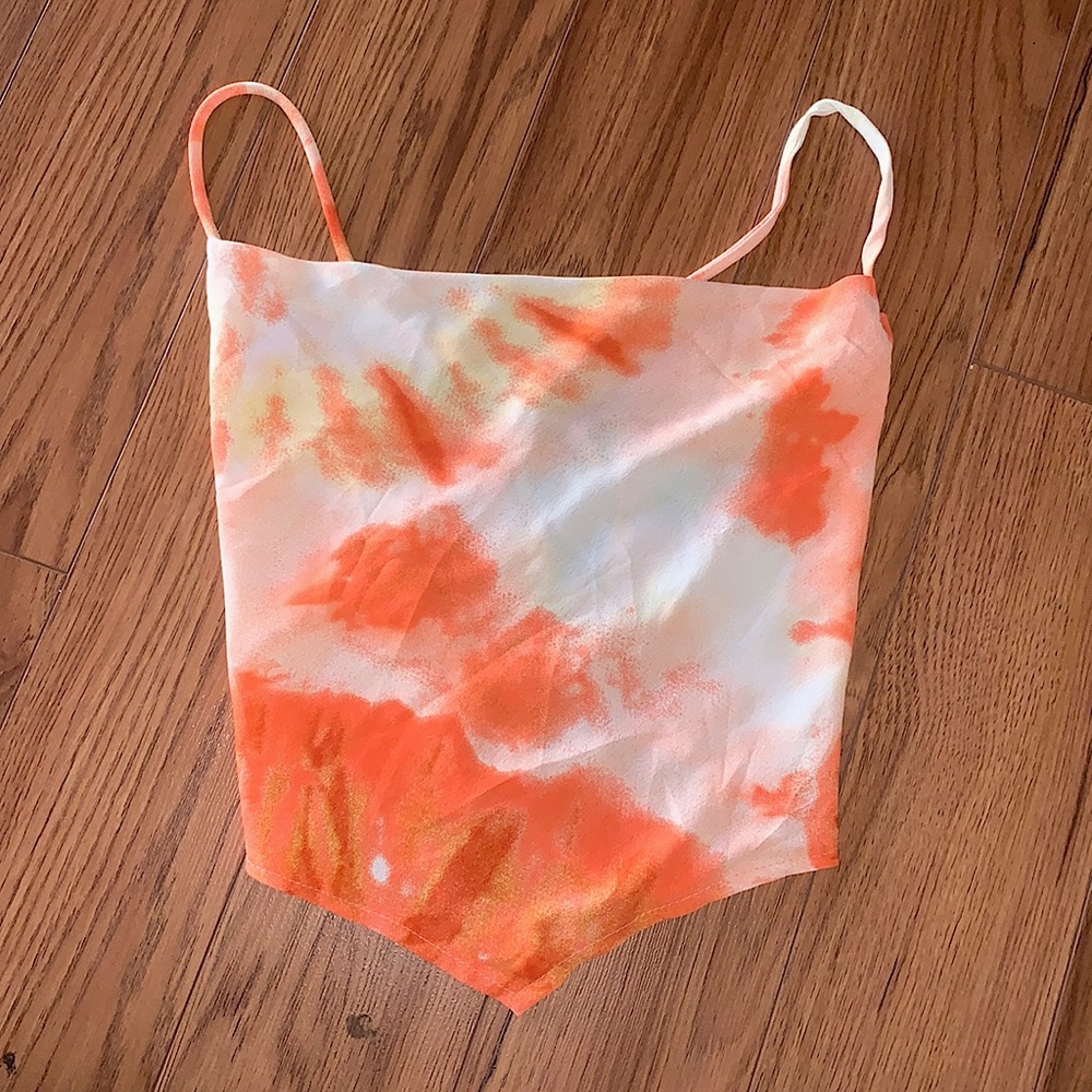 Princess Polly Orange Tie-Dye Top